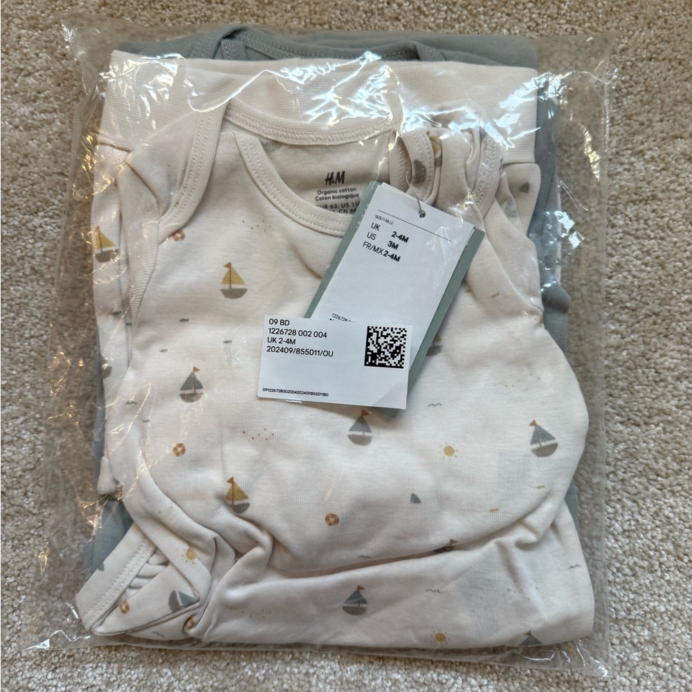 BNWT H&M 6-Piece Cotton Jersey Sets 3M